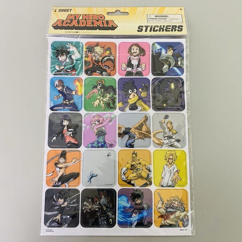 My Hero Academia Puffy Stickers SandyLion Funimation Deku Bakugo Anime 1 Sheet